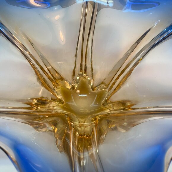 Murano Vase From JI Co. Italy Vintage Cristallo Venezia CCC Hand Blown Vase - Picture 10 of 13